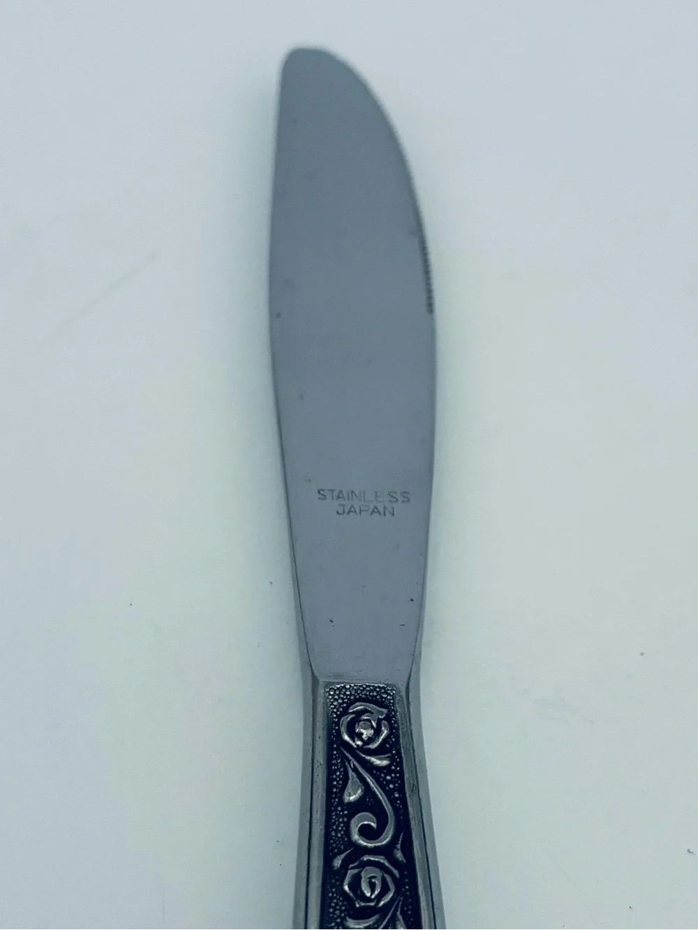 Rose Border Flatware 7 Dinner Knives 1 Butter Knife Stainless Steel Japan